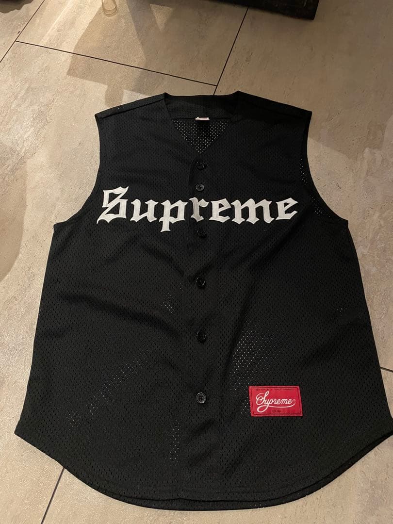 Supreme メッシュタンクトップ ブラック