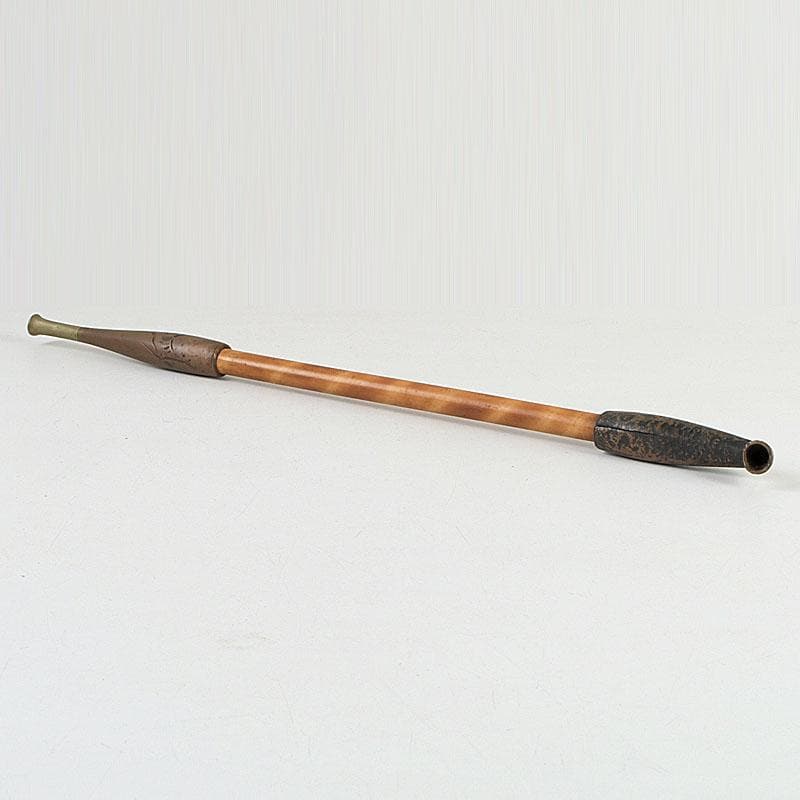 時代提げ物　喫煙具　銅製　村田銘刻印　煙管　キセル　N　9413