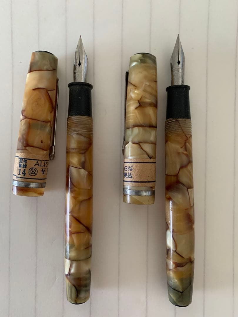 【昭和初】プラチナ万年筆 2本セット／未使用品