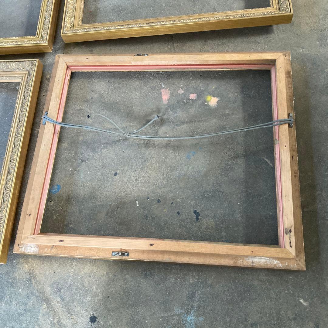 F8 油彩額縁 ゴールドフレーム 金枠 4点 まとめ売り