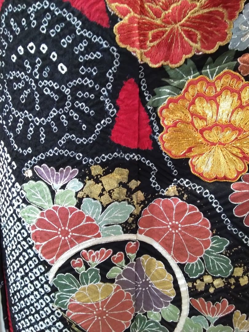 振袖フルセット、正絹絞り振袖成人式、重ね衿帯揚げ帯締め、西陣袋帯襦袢、ガード加工