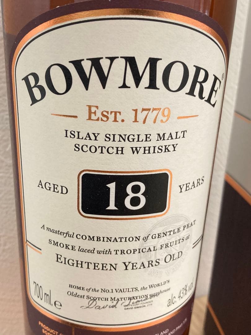 ボウモア18年 bowmore18 終売品 未開栓◇