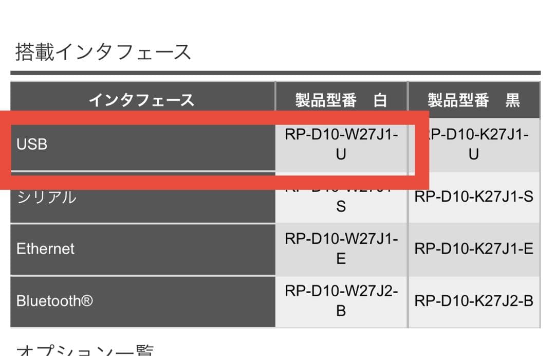 セイコーインスツル サーマルプリンター　RP-D10 POSプリンター　USB