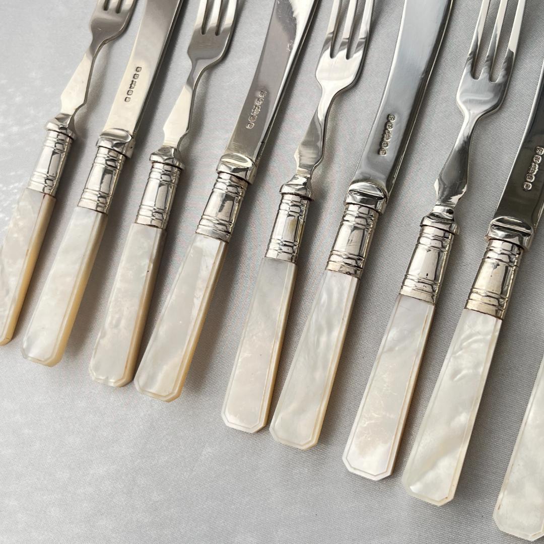 【I S Greenberg】【白蝶貝】デザート / フルーツセット ケース