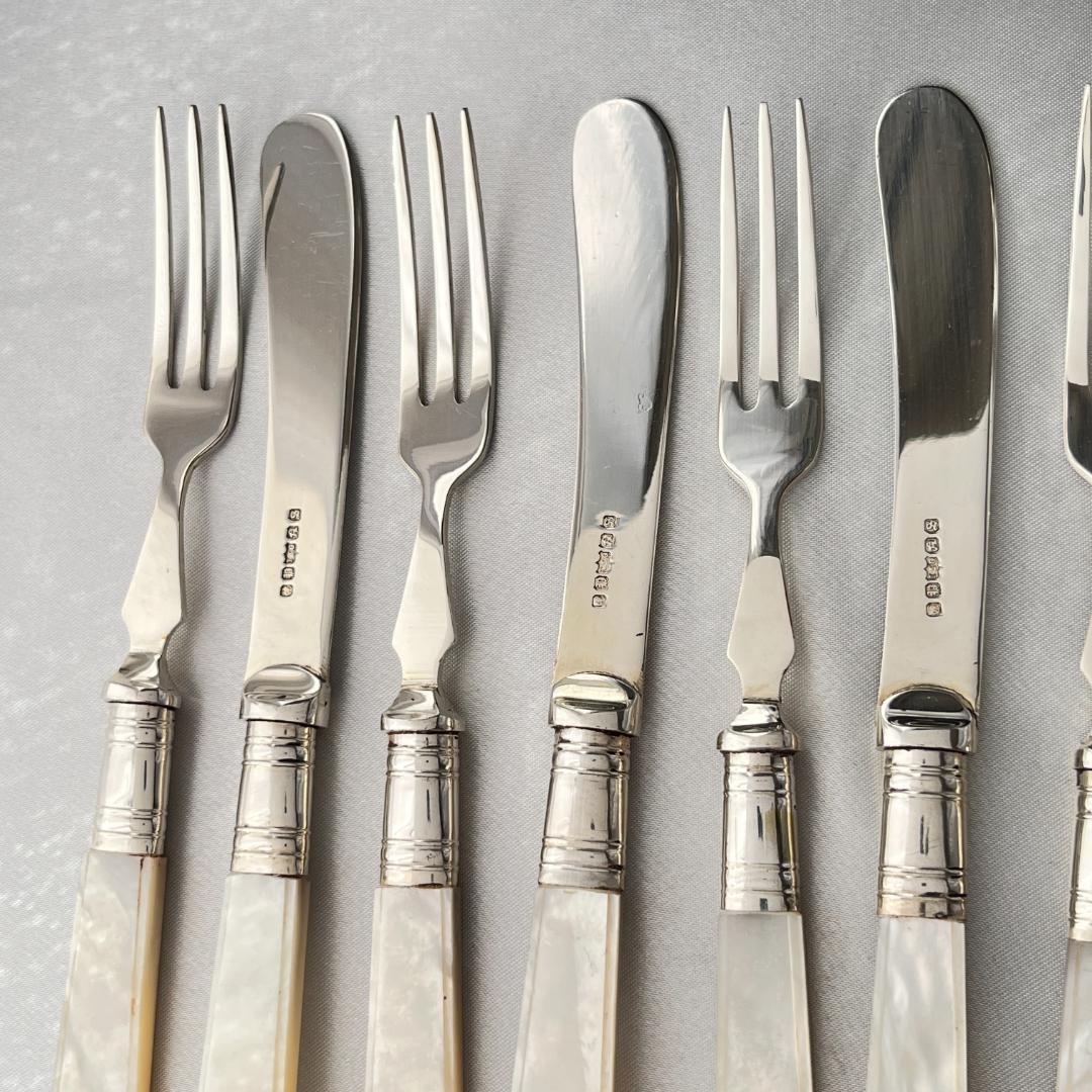 【I S Greenberg】【白蝶貝】デザート / フルーツセット ケース