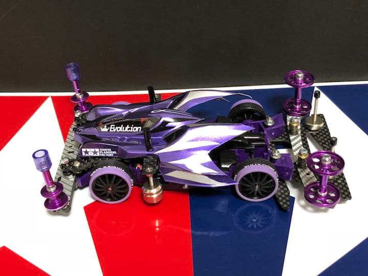 ミニ四駆 完成品 MAフルカーボン/フルカスタムマシン パープルヘイズMK-2