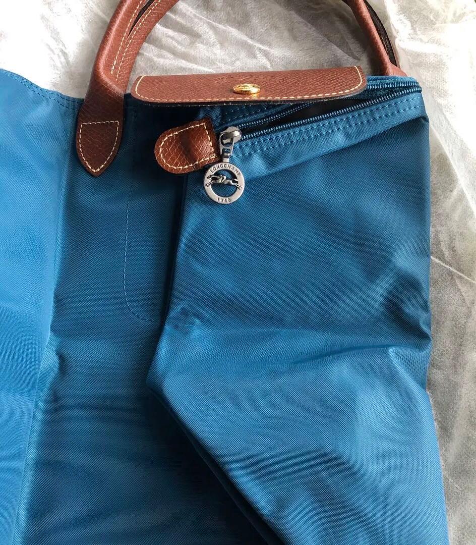 き*ら様 Longchamp トートバッグ 青