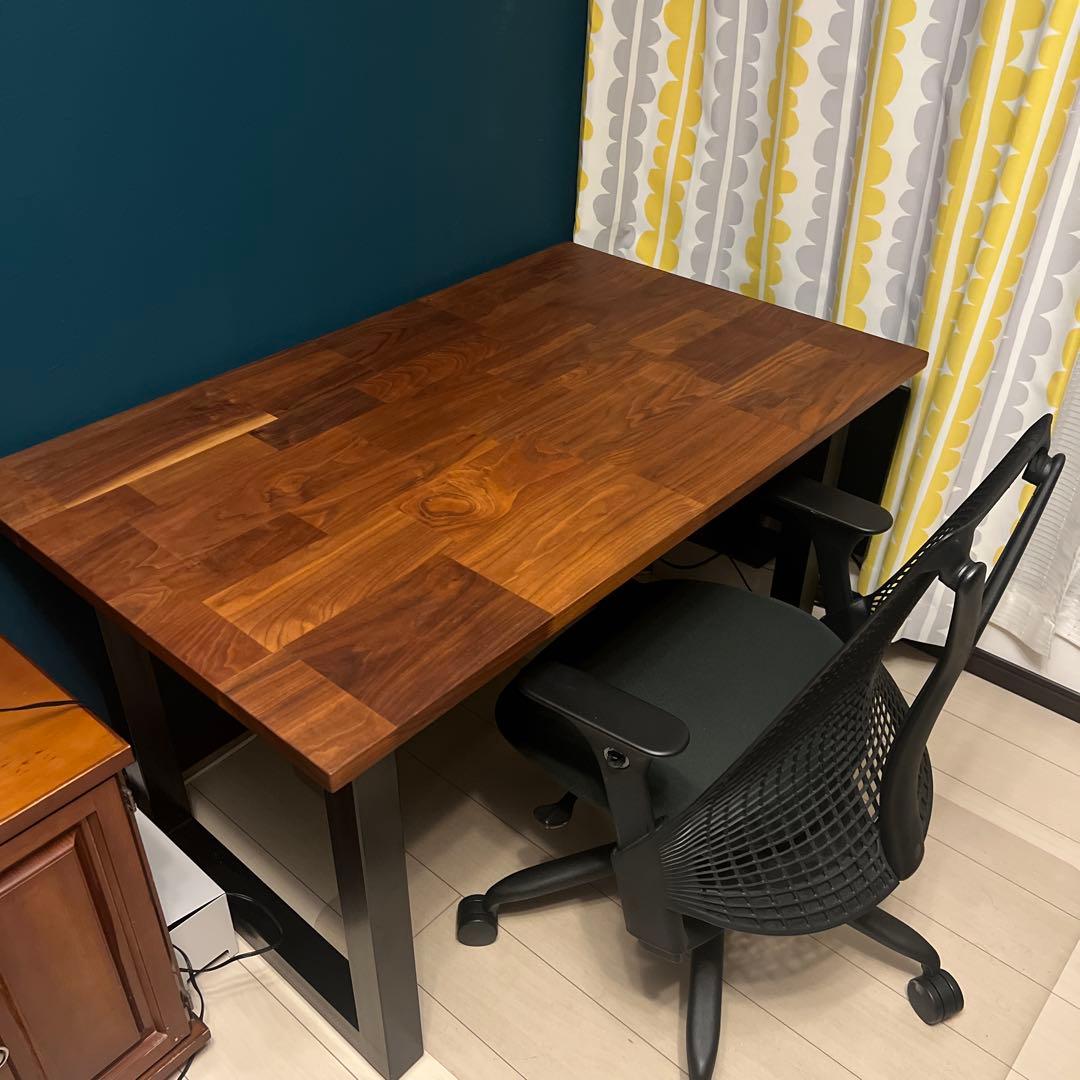 美品☆マスターウォール　ウォールナット　モザイク　ダイニングテーブル