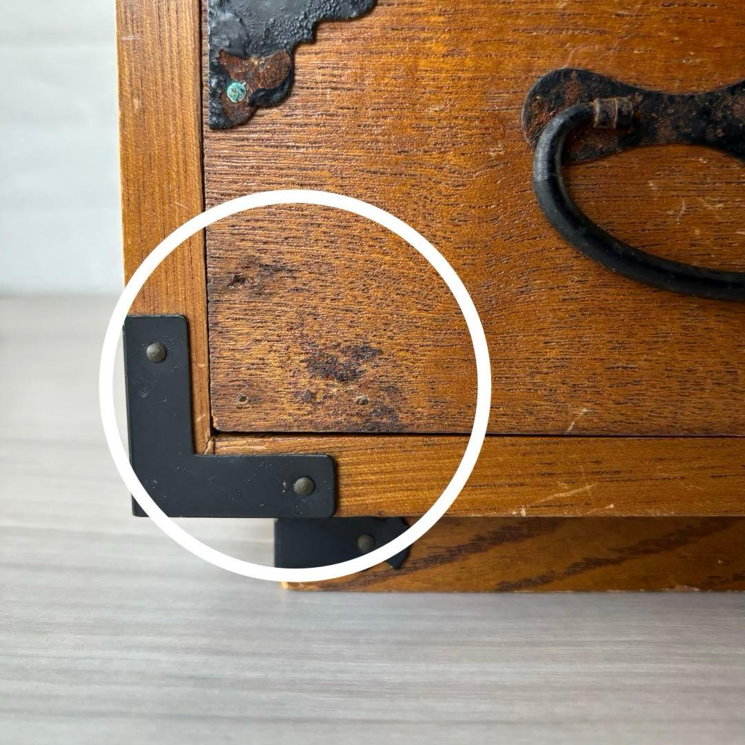 小箪笥 芳次作 和家具 レトロ アンティーク 木製小物入れ収納箱 裁縫箱 薬箪笥