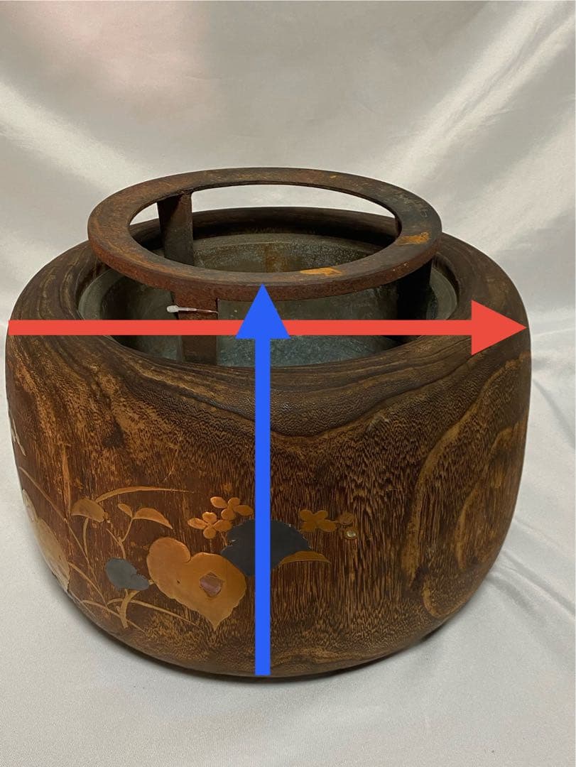 2651❣️ 蒔絵火鉢　鉄瓶　セット