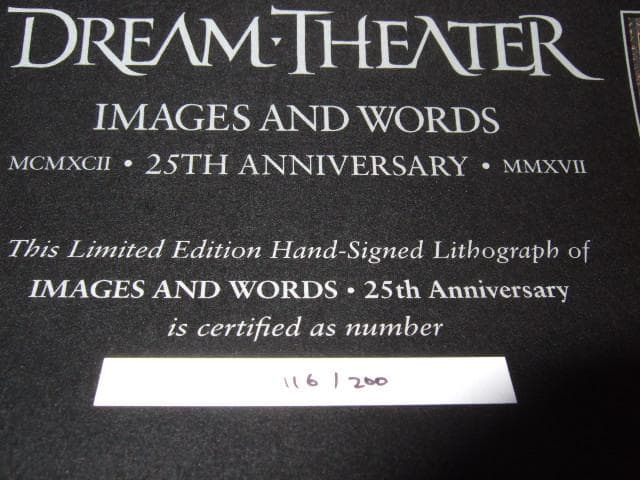 DREAM THEATER,直筆サイン入りリトグラフ,新品,証明書付き