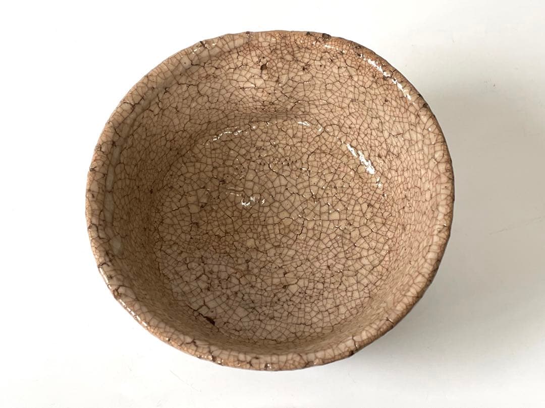 骨董　アンティーク　古萩　萩焼茶碗　久田宗也書付　銘閑庭　書付箱　共箱