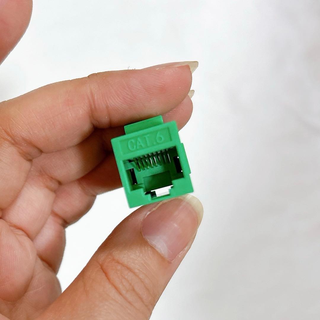 キーストーンカプラー 25個パック メス-メス Cat6キーストーンジャック