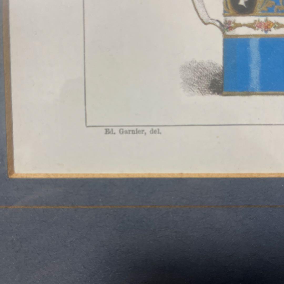 セーブル焼き リトグラフ 2000年アンティーク