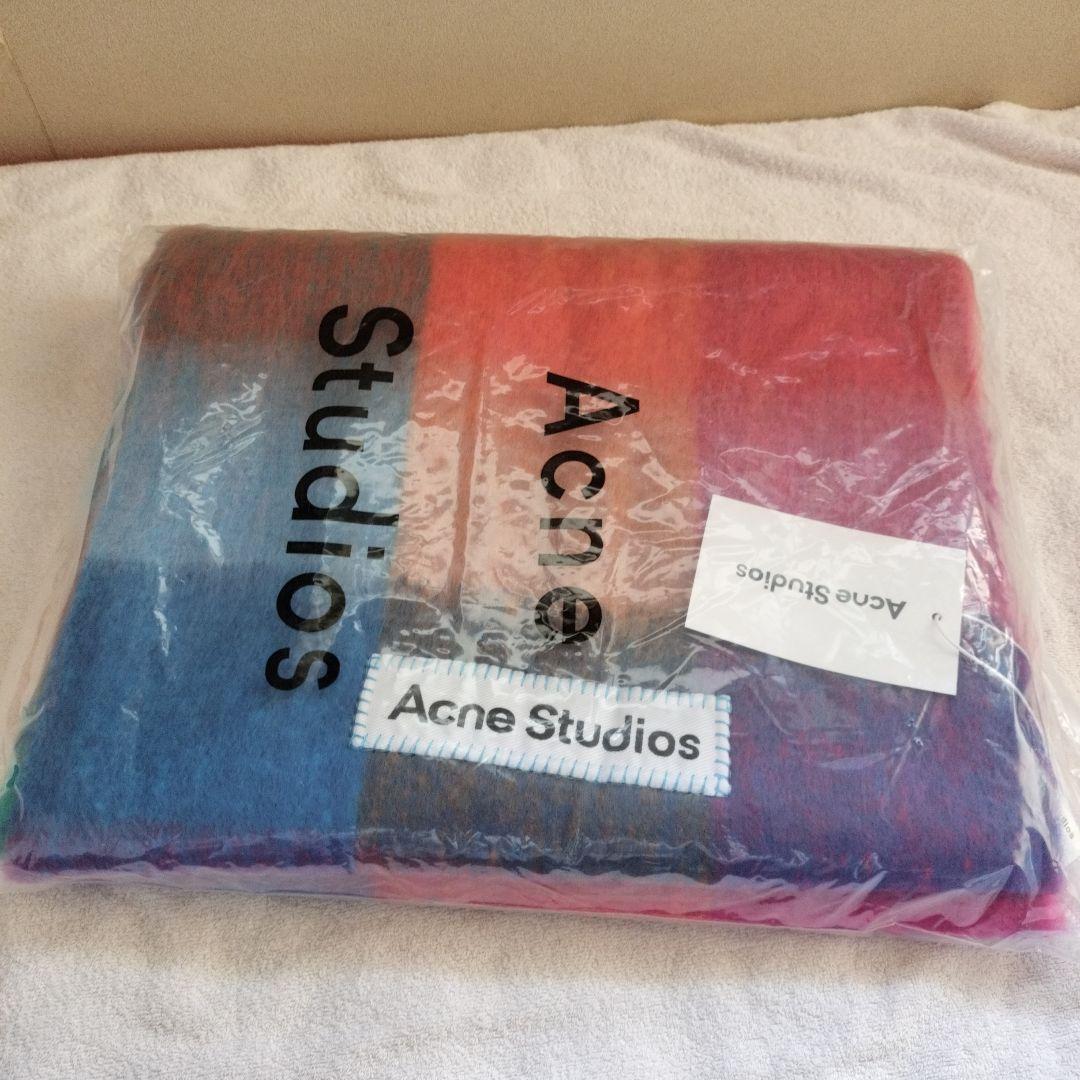 マフラー　Acne Studios モヘアチェックスカーフ
