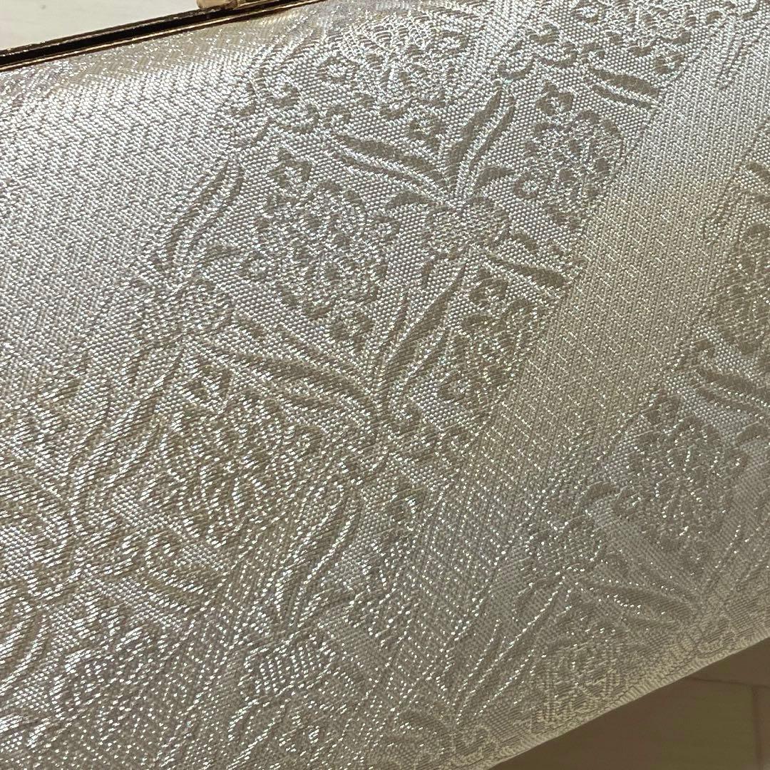 《美品》草履バッグセット　帯地　淡いゴールド