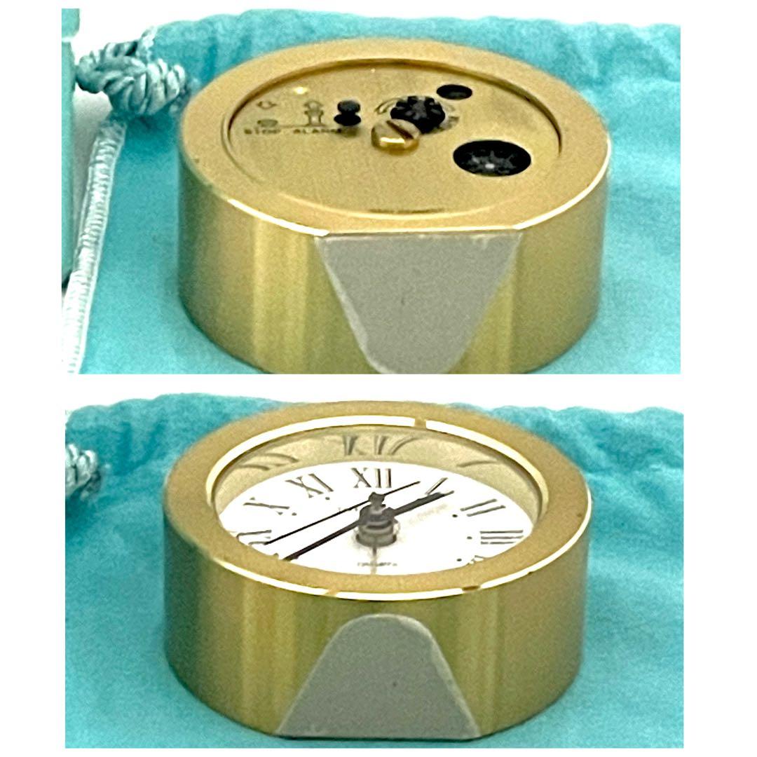 美品✨稼働品 ティファニー 置き時計 ゴールド クォーツ 高級感◎ インテリア