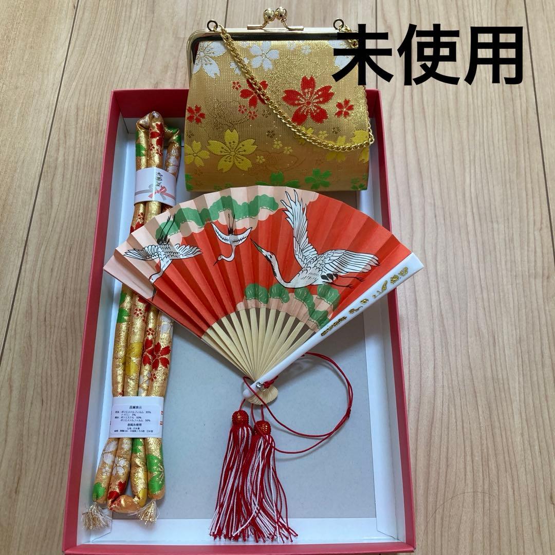 7歳　七五三　はこせこセット　作り帯　帯　しごき　バッグ草履