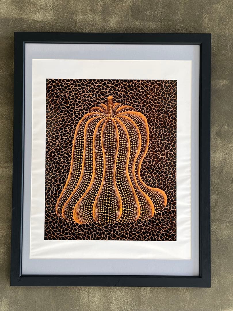 真作保証 草間彌生 ポスター HYOGO　AIDS’95／1995年作品 額装