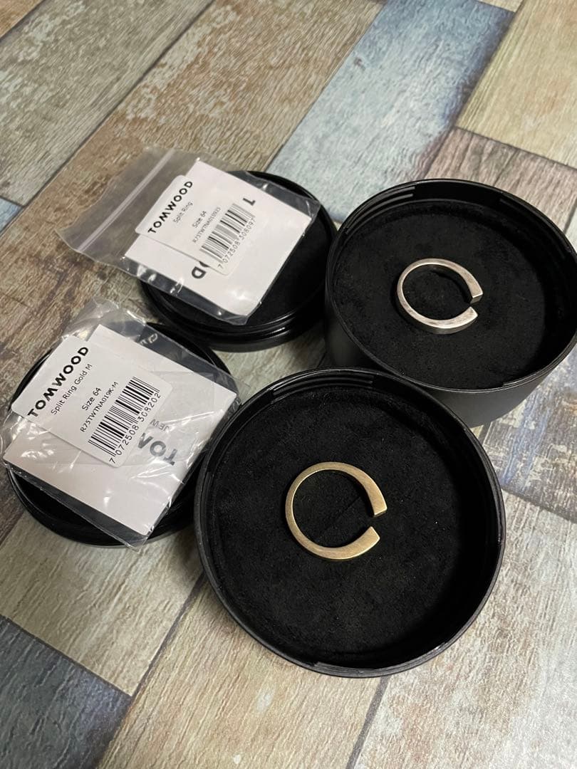 トムウッド TOM WOOD Split Ring ゴールド&シルバー2点セット