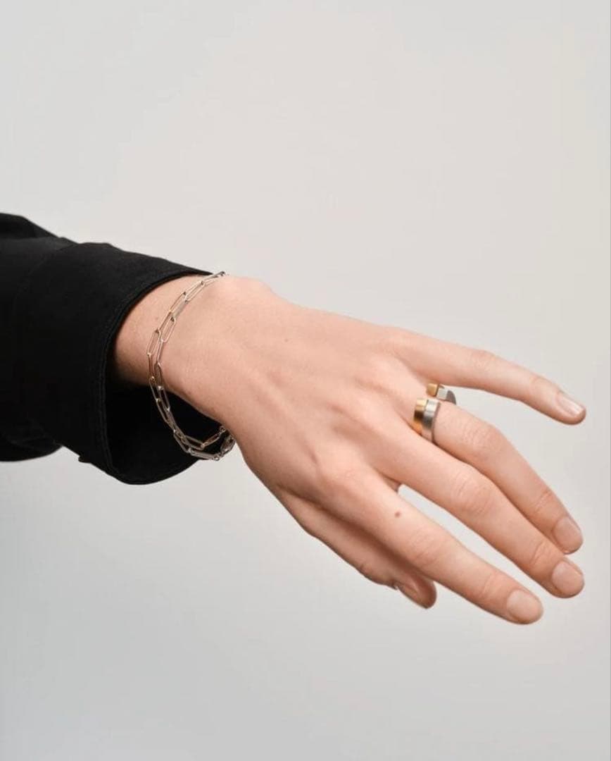 トムウッド TOM WOOD Split Ring ゴールド&シルバー2点セット