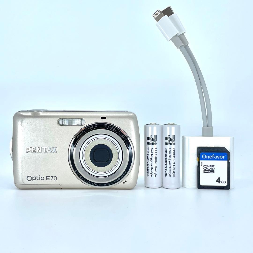 【スマホ転送セット】PENTAX OPTIO E70 オールドコンデジ