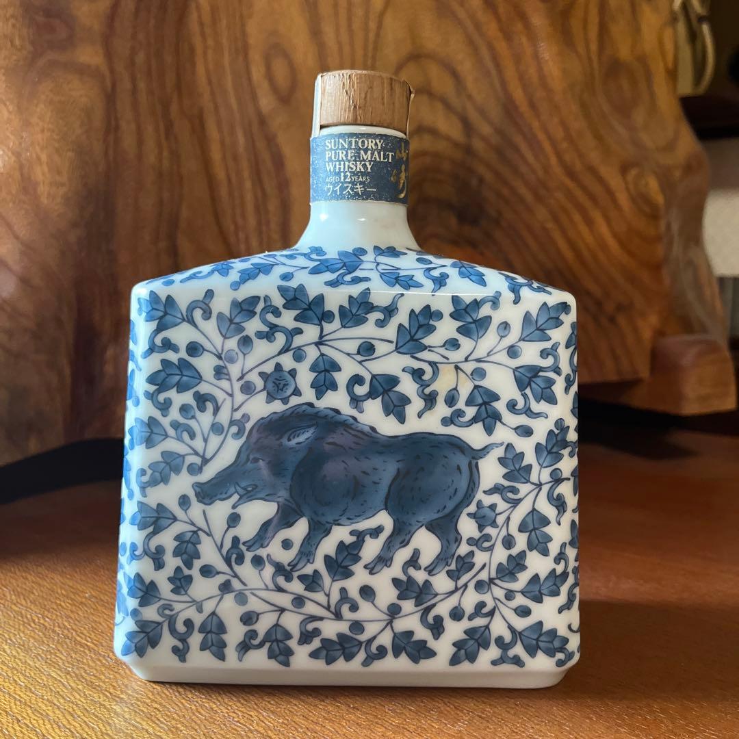 【超希少】サントリー 12年熟成 ピュアモルトウイスキー 有田焼ボトル入り 箱付