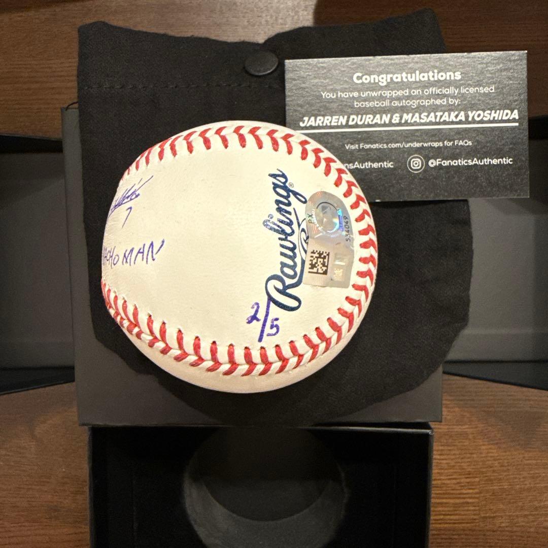 H*R様 吉田正尚 ジャレン・デュラン マルチ サインボール MLB Fanat