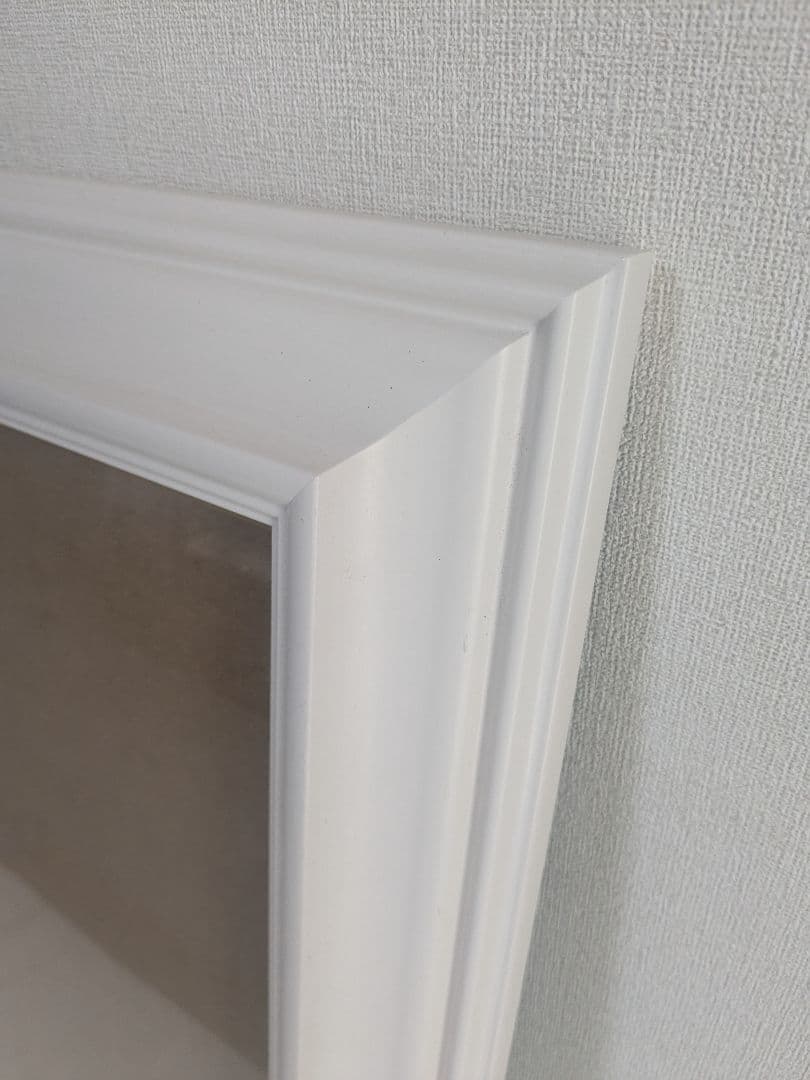 額縁 ホワイト F10 金縁 アクリル付き アンティーク ヴィンテージ