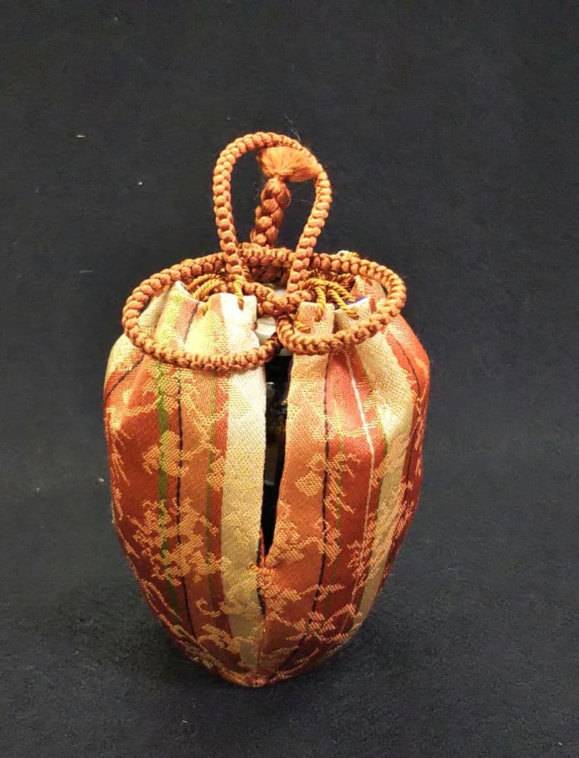 茶道具 茶入 肩付 肩衝 仕服 珠光裂 間道 西陣織 新品