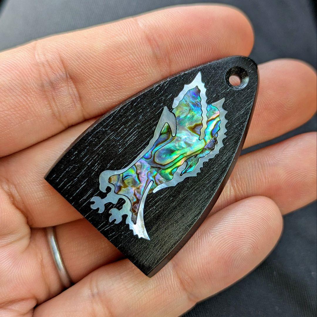 PRS　エボニー製　アバロンフレーム　トラスロッドカバー　RENSUONM