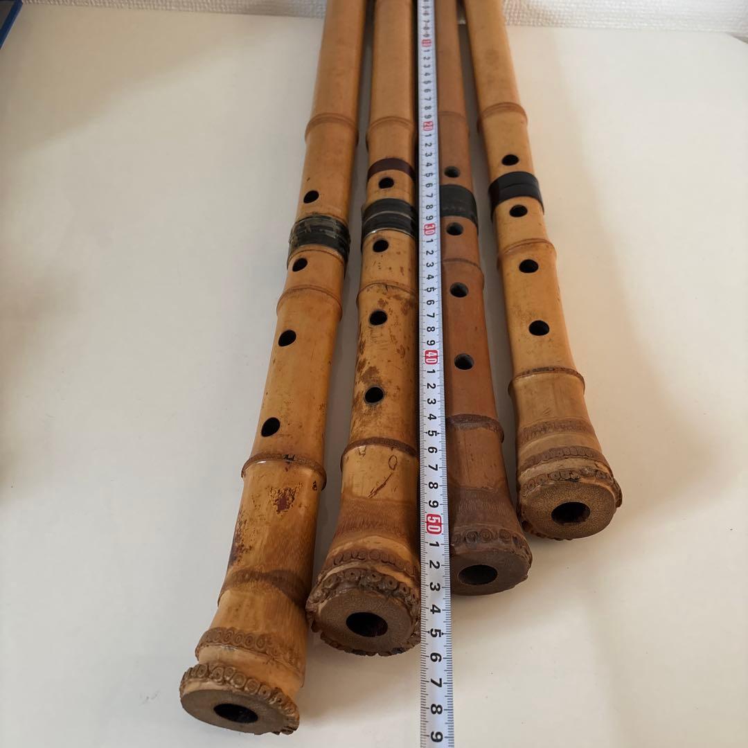 尺八本体 竹製 4本セット