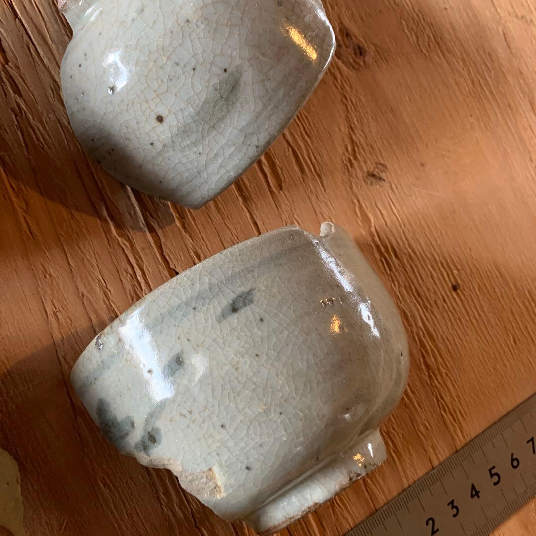 陶片　古唐津　唐津焼　古道具　金継ぎ　呼び継ぎ　模様