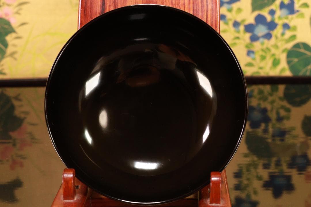 BJ110　時代輪島塗　流水紅葉桜図蒔絵　吸物椀　五客　木製　茶道具 懐石 会席