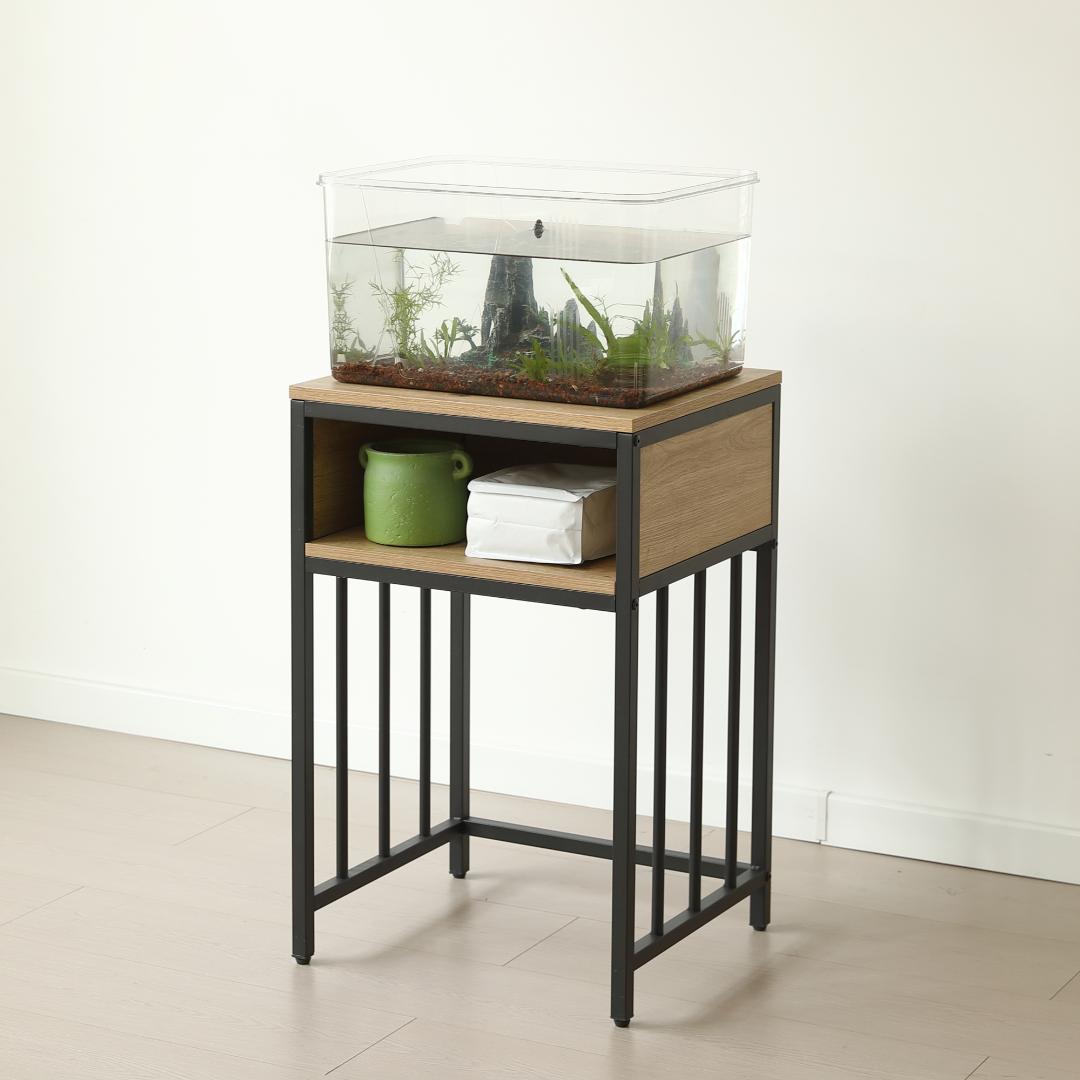 迅速発送！超人気水槽台　二段収納棚　アジャスター付き　収納ラック　BLACK