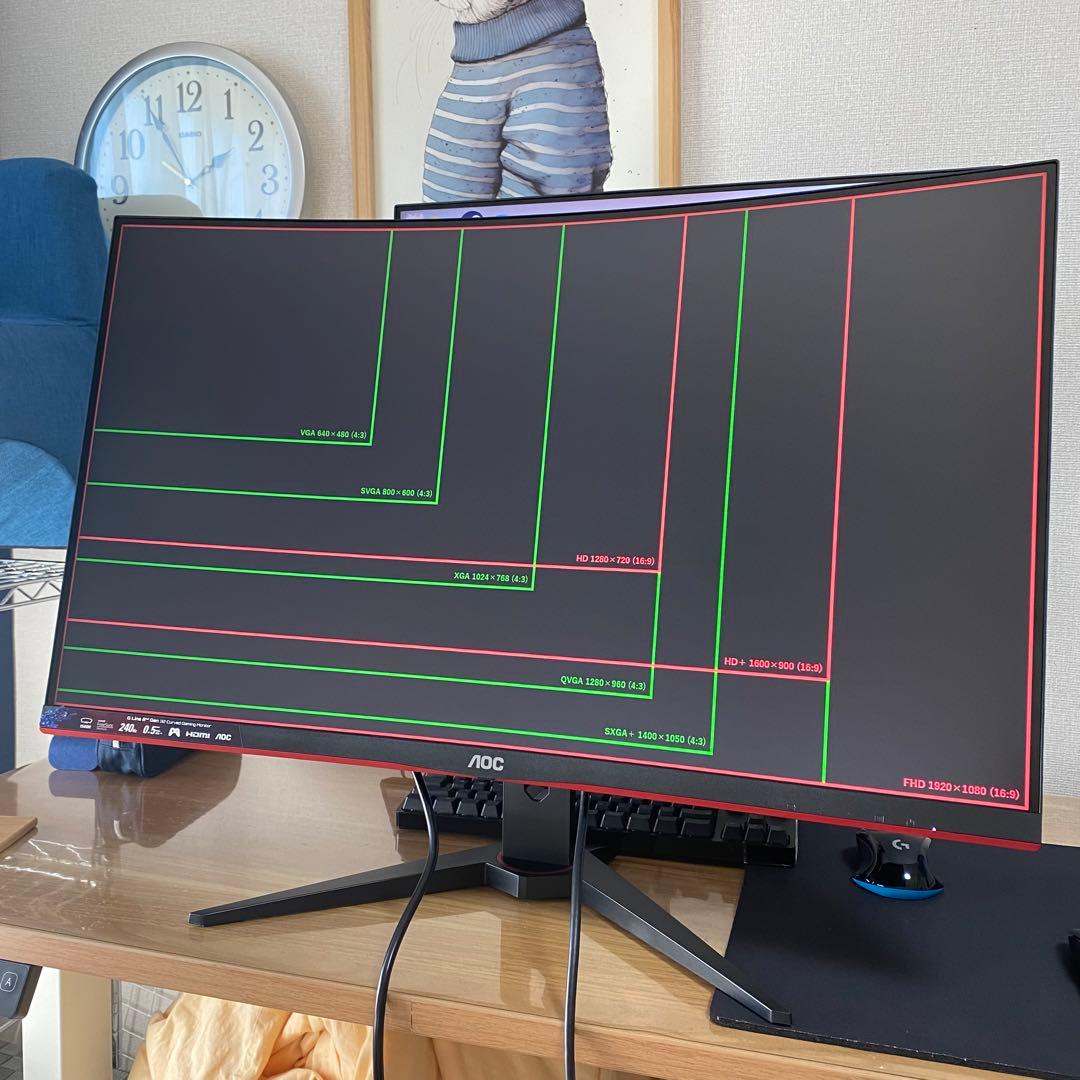 AOC 31.5インチ ゲーミングモニター C32G2ZE 240Hz