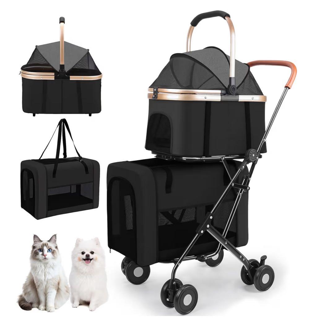 4WAYペットカート ブラック