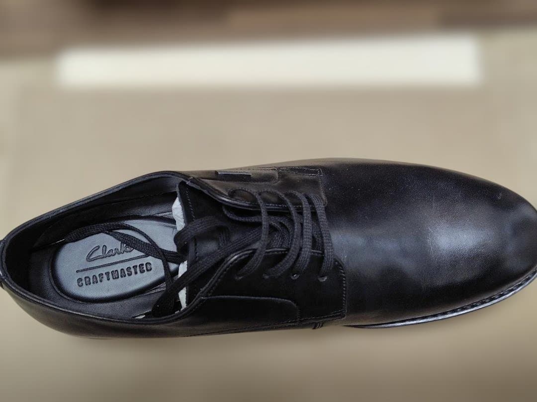 Clarks Ronnie Walk ブラックレザー メンズ UK7G 未使用