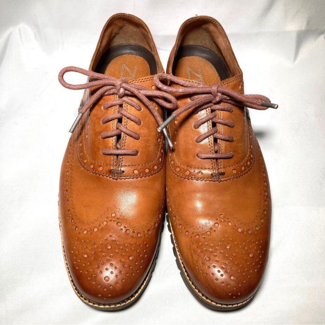 ゴ*得様 COLE HAAN ゼログランド ウィングチップ レザーシューズ 28