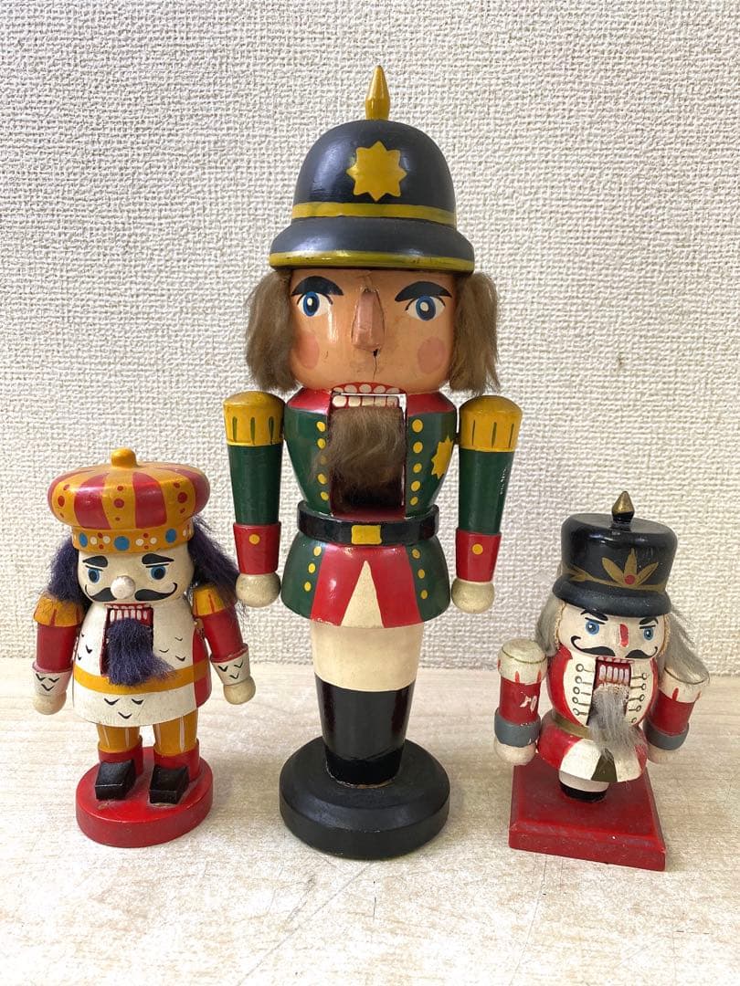くるみ割り人形 3点まとめ 兵隊 王様 アンティーク ヴィンテージ コレクション
