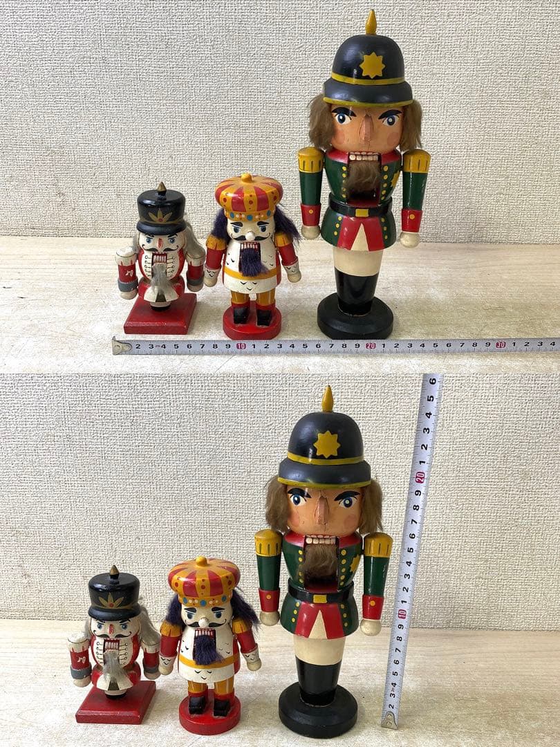 くるみ割り人形 3点まとめ 兵隊 王様 アンティーク ヴィンテージ コレクション