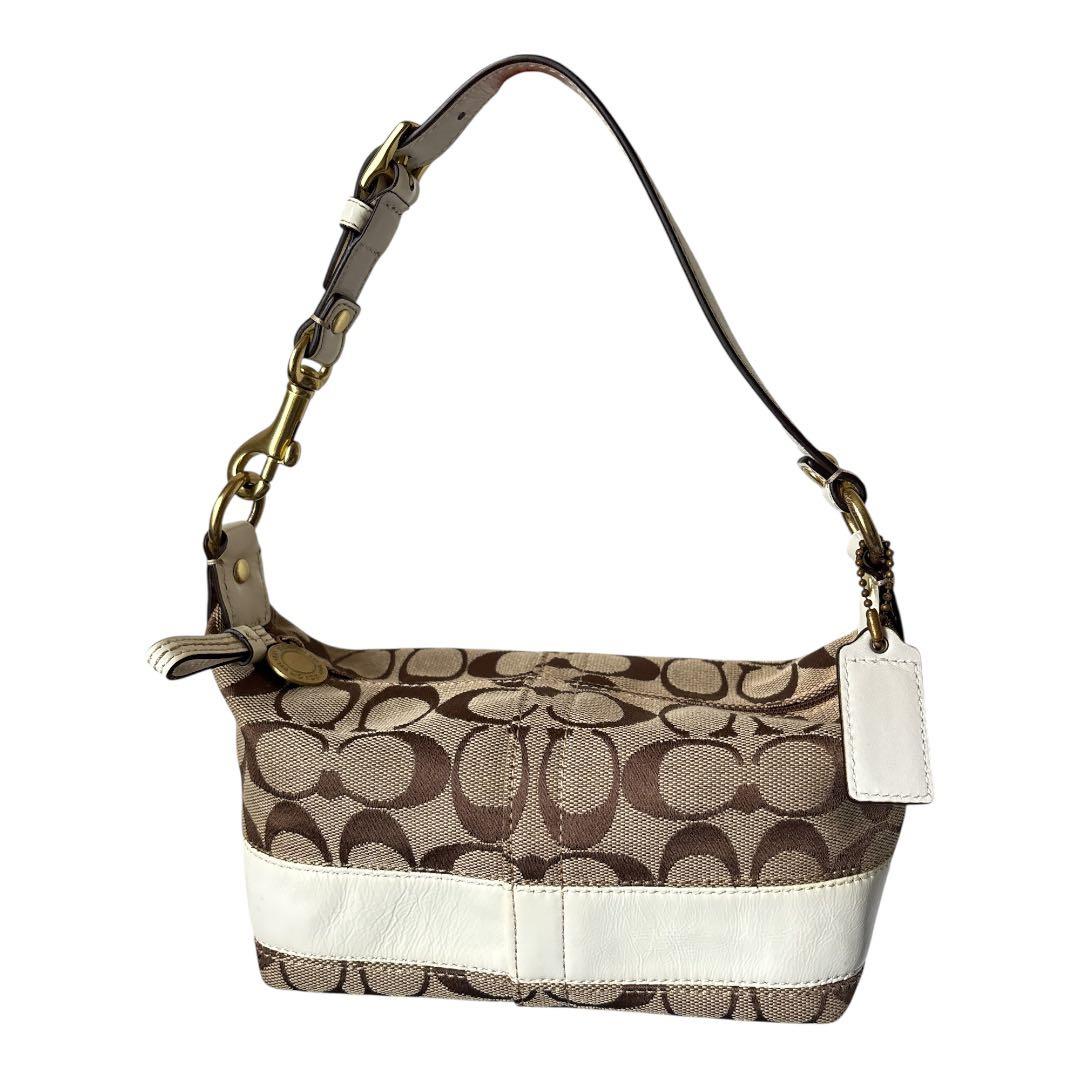 Coach ミニミニバッグ ブラウン/ホワイト