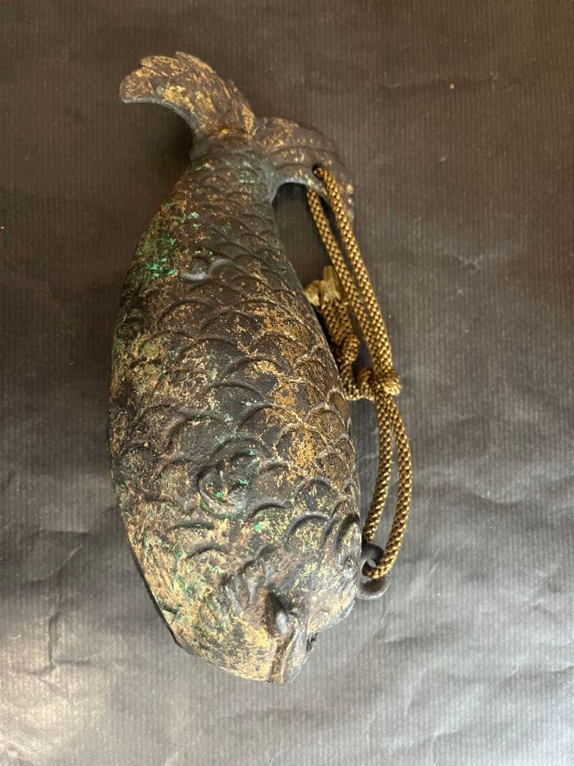 希少品　魚鼓 魚板 仏具 古民具 時代物　茶道 茶事懐石の鳴り物 禅院　骨董 鯱