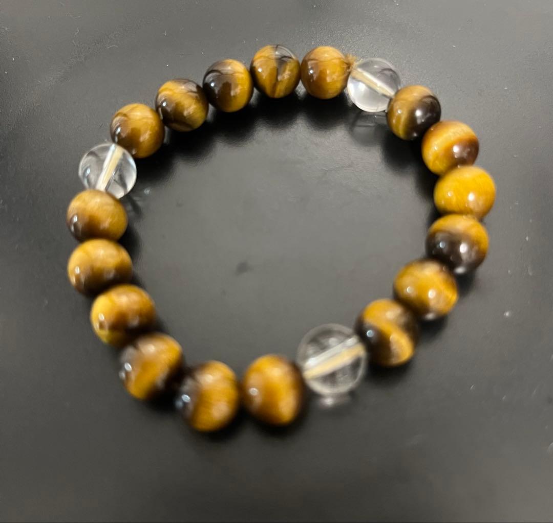 R60-タイガーアイとクリスタルのアクセサリーセット