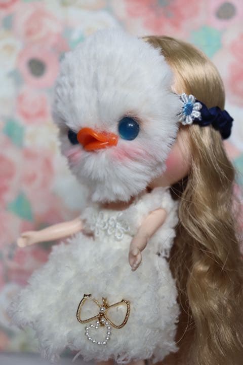 アヒルのお面　ミディブライス アウトフィット　編みぐるみ　ブライス