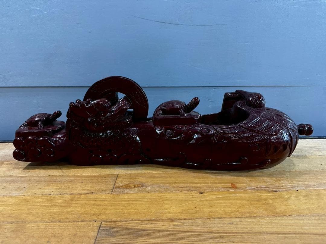 巨大墨壺 彫刻墨壺 墨壺 墨つぼ すみつぼ 木製 大工道具 道具 RW181