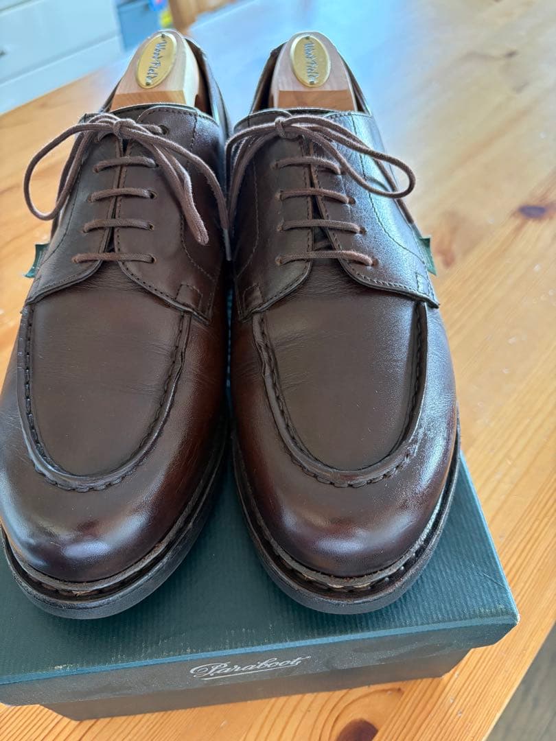 パラブーツ シャンボード Marron 61/2 シューツリー付き