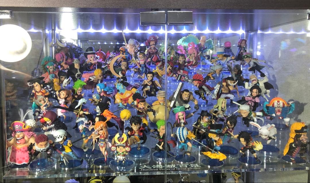 【一点もの】ワンピースワーコレ大海賊百景　コンプセット　専用ディスプレイ付き