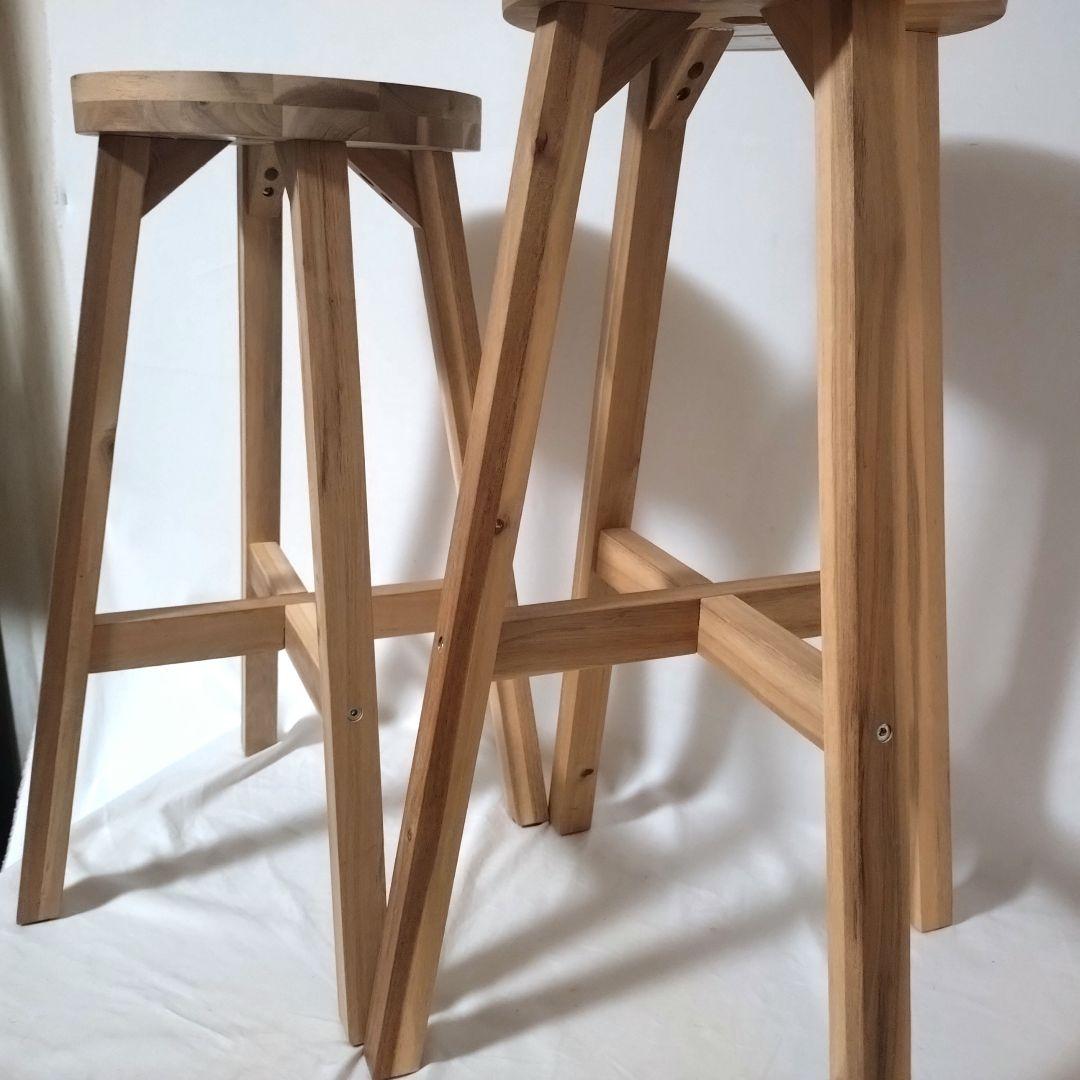 IKEA　イケア　SKOGSTA　ハイスツール　カウンターチェア　2脚セット