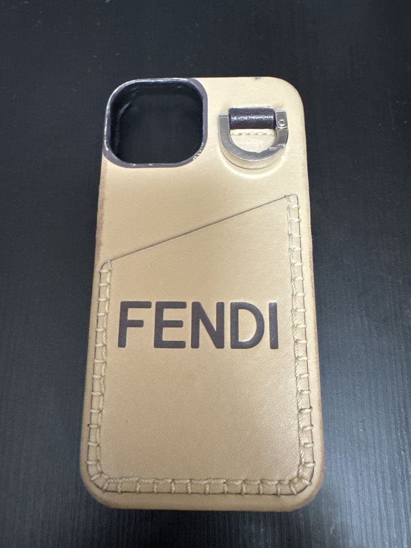 FENDI ベージュレザー iPhoneケース　iPhone14